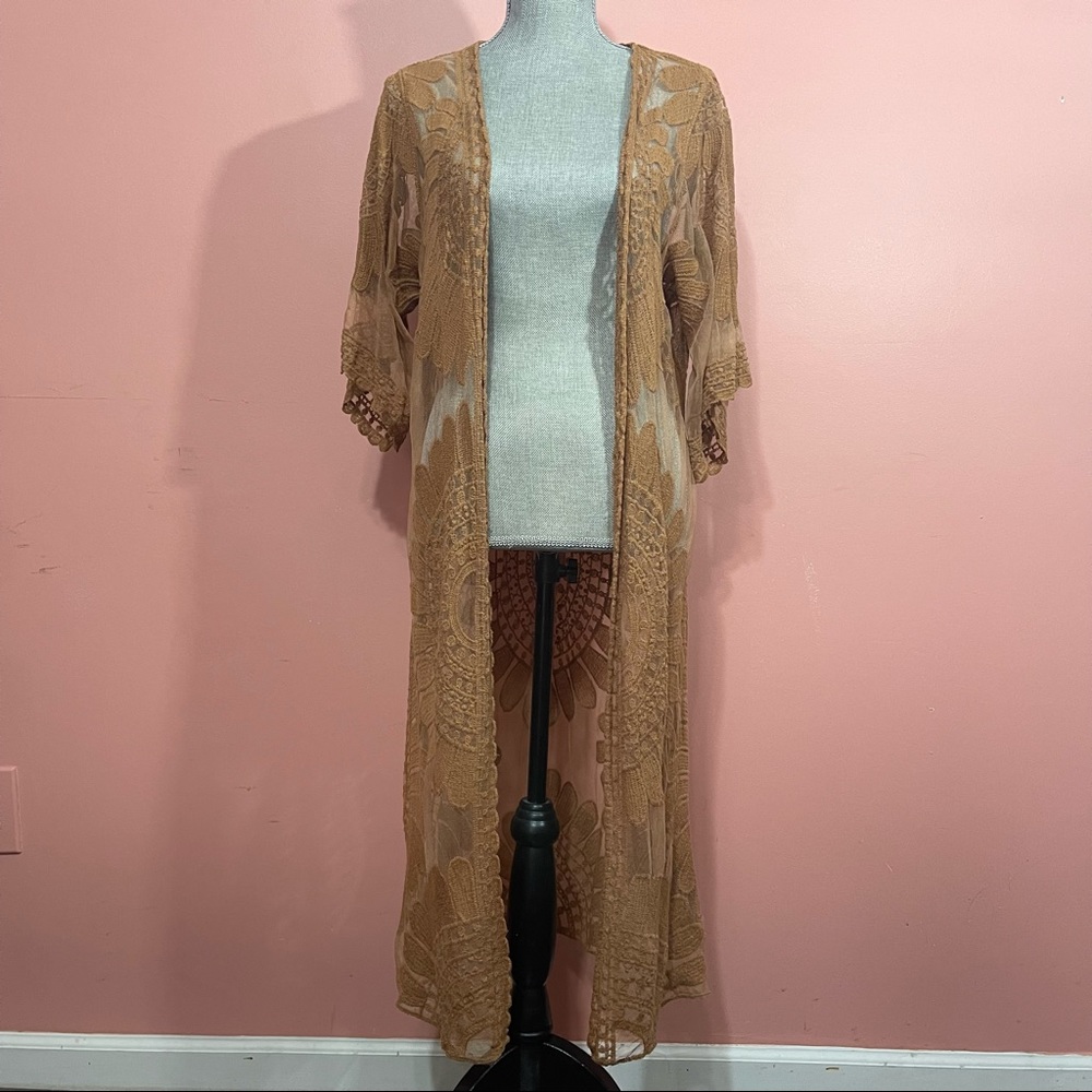BoHo laced maxi pullover